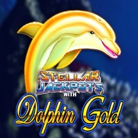 Dolphin Gold with Stellar Jackpots slot logo by Lightning Box Game at Mino Casino